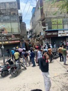 We are showing the demolishing work is going on